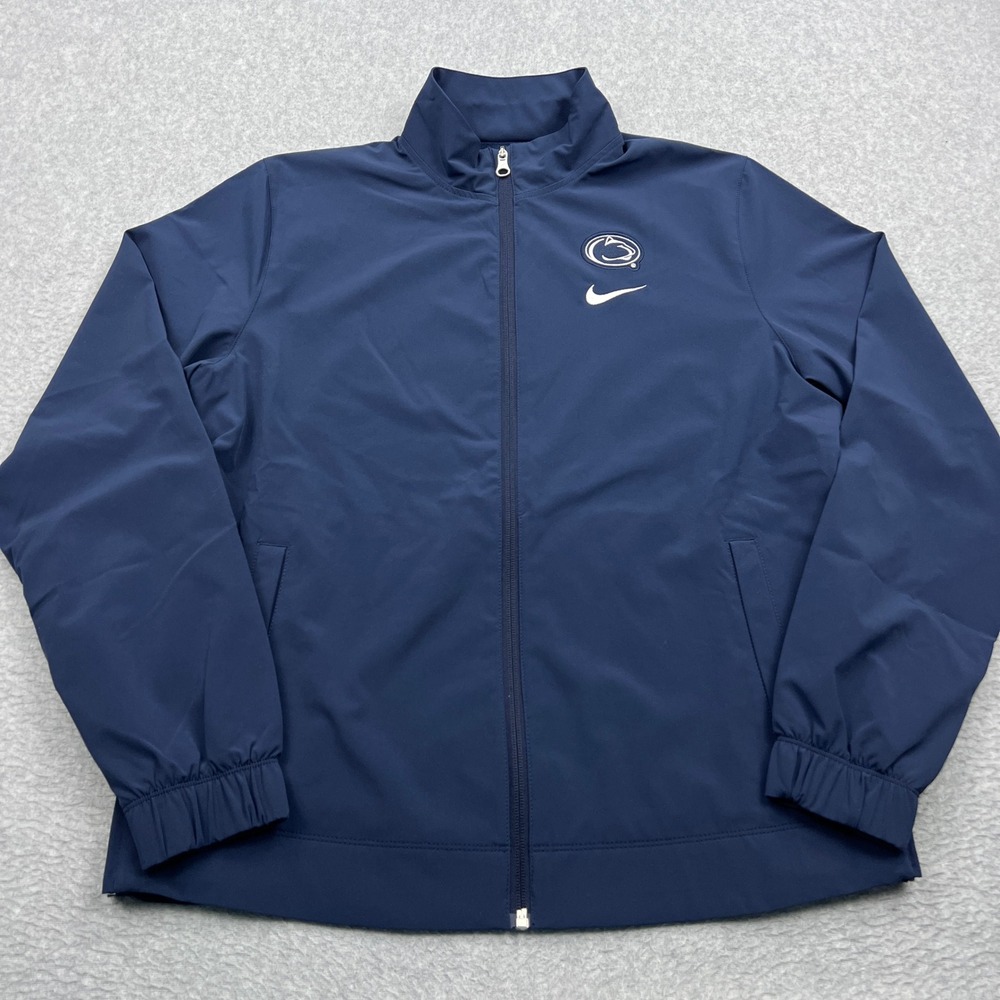 Nike Penn State Jacket Mens Small Blue Nittany Lions Full Zip Pockets DZ8294